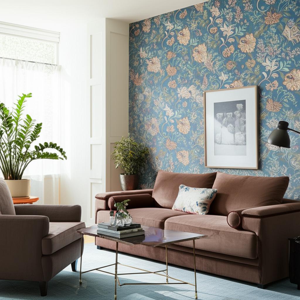 Alicia Slate Floral Wallpaper by Boråstapeter – Schumacher 2005