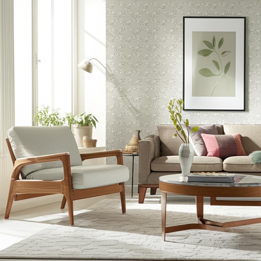 Sommarslöja Sage by Boråstapeter Classic Floral Lattice Wallpaper – Schumacher 3271