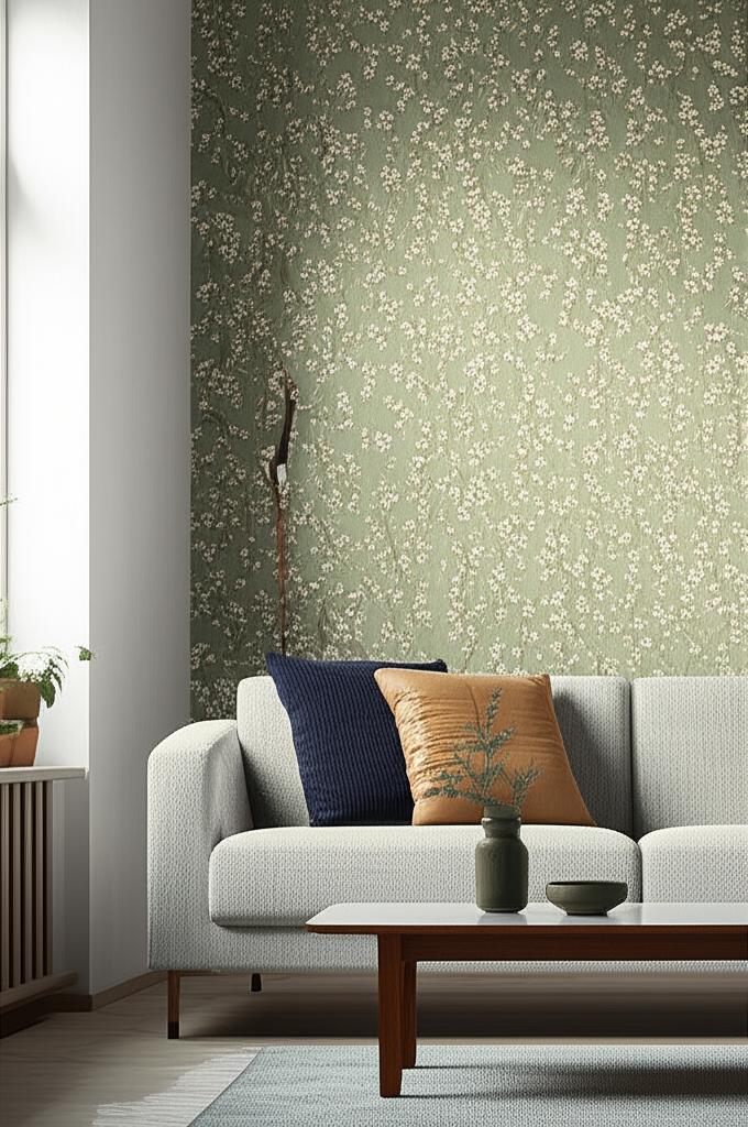Alice Sage by Boråstapeter Delicate Floral Wallpaper – Schumacher 3978