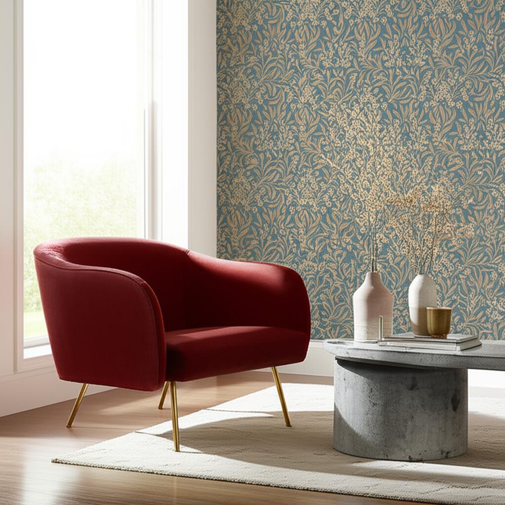 KRYDDHYLLAN Mineral by Boråstapeter Botanical Wallpaper – Schumacher 4187