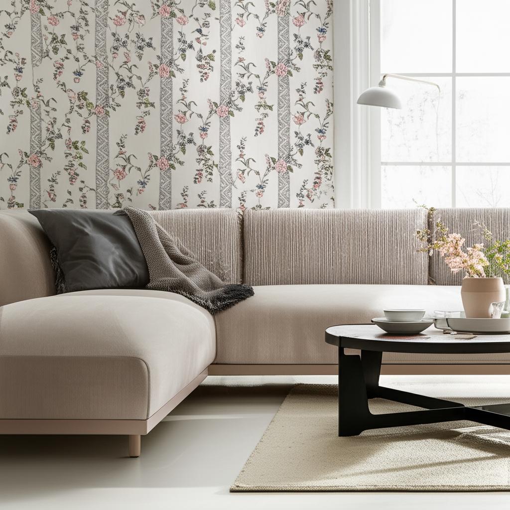 Slottsteatern Multi by Boråstapeter Classic Swedish Floral Wallpaper – Schumacher 4507