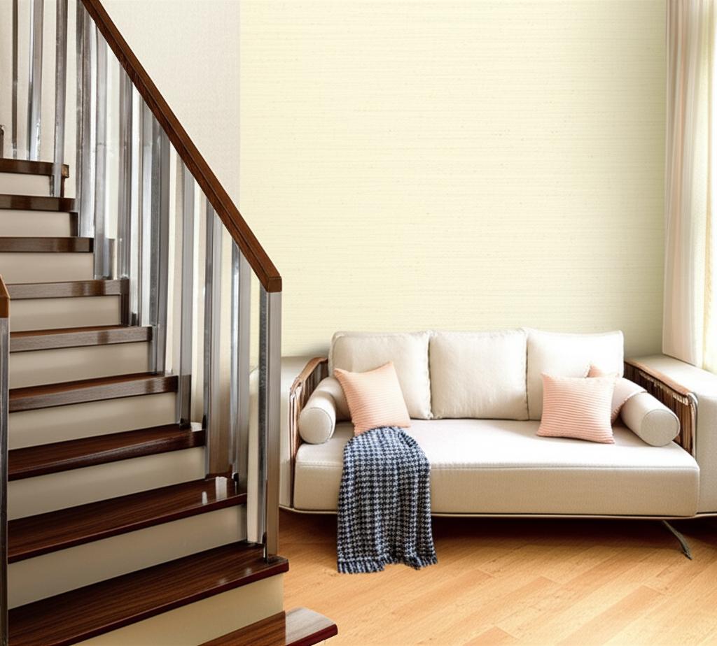 SANGO JUTE Natural by Schumacher Textured Wallpaper – Schumacher 5002120