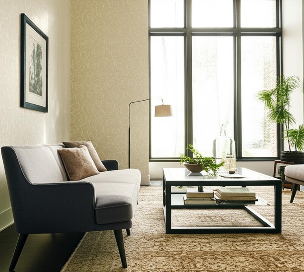 Pamona Vine Pearl by Schumacher Handcrafted Wallcovering – Schumacher 5003390