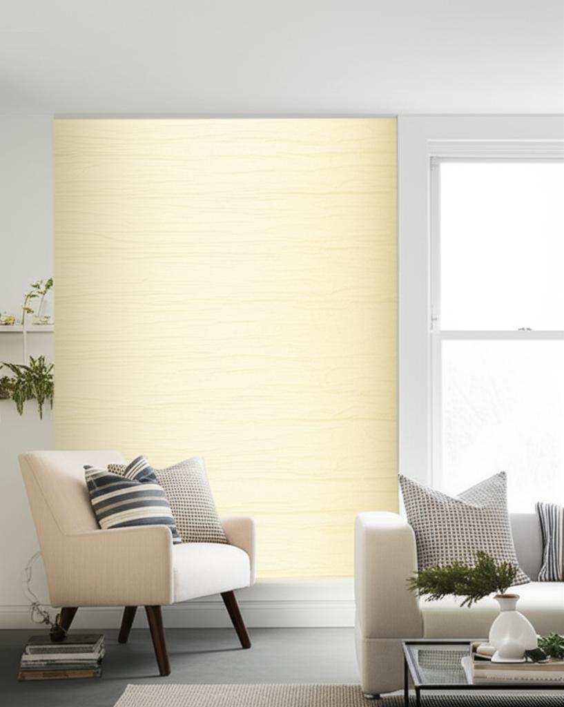 VELA Ivory Handcrafted Non-Woven Wallcovering – Schumacher 5003400