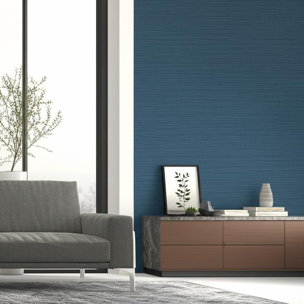 HARUKI SISAL Indigo by Schumacher Classic Sisal Wallcovering – Schumacher 5004722