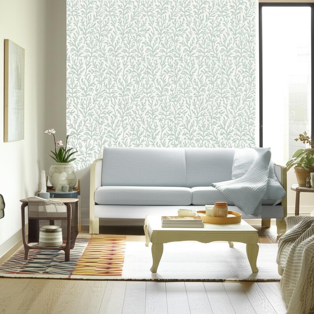 Sea Coral Mineral by Schumacher Charming Small-Scale Coral Motif Wallpaper – Schumacher 5004733