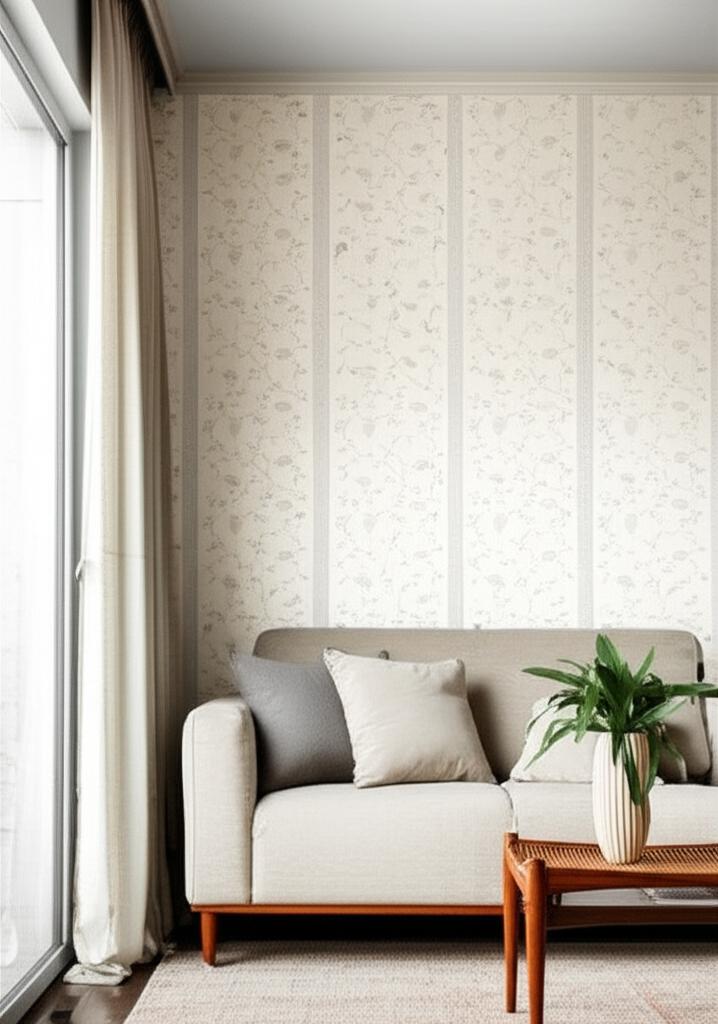 KHANPUR VINE Oyster by Schumacher Jaipur Collection Block Print Wallpaper – Schumacher 5005210
