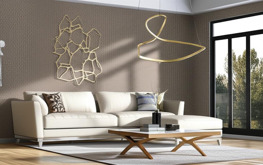 Valencia Taupe and Pewter Geometric Wallpaper – Schumacher 5005912