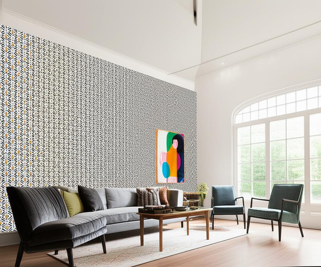 Serallo Mosaic Mica by Schumacher Byzantine Geometric Wallpaper – Schumacher 5005971