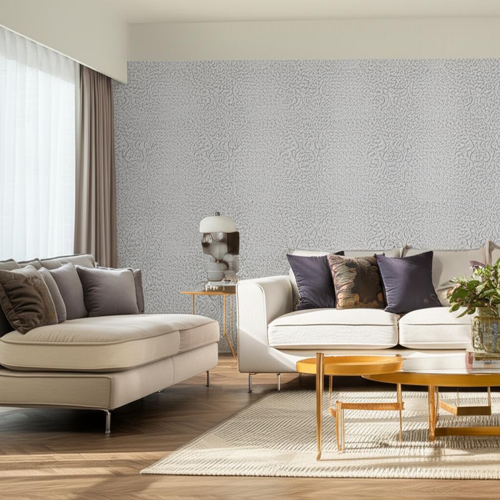 Feather Bloom Sisal Two Blues by Celerie Kemble Schumacher Wallpaper – 5006071