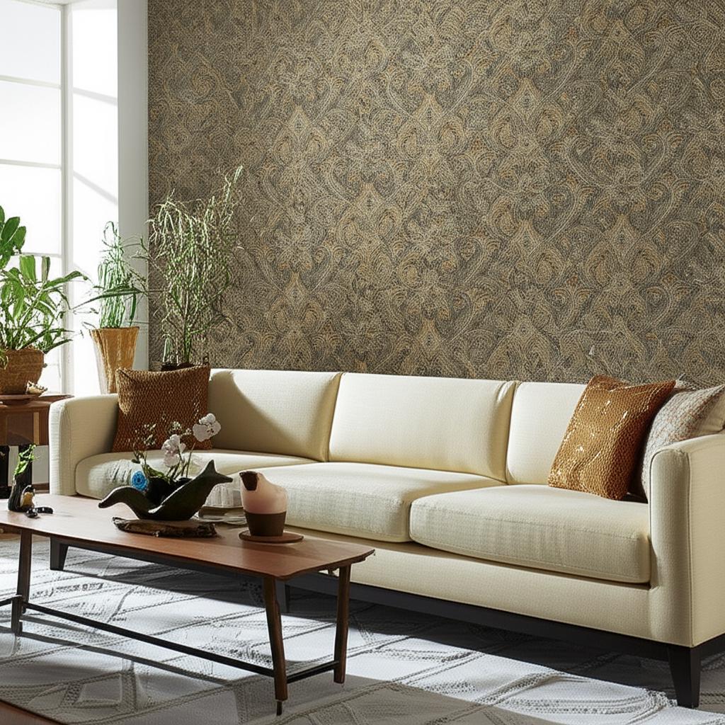 Sinclair Paisley Java Luxe Lodge Wallpaper – Schumacher 5006250