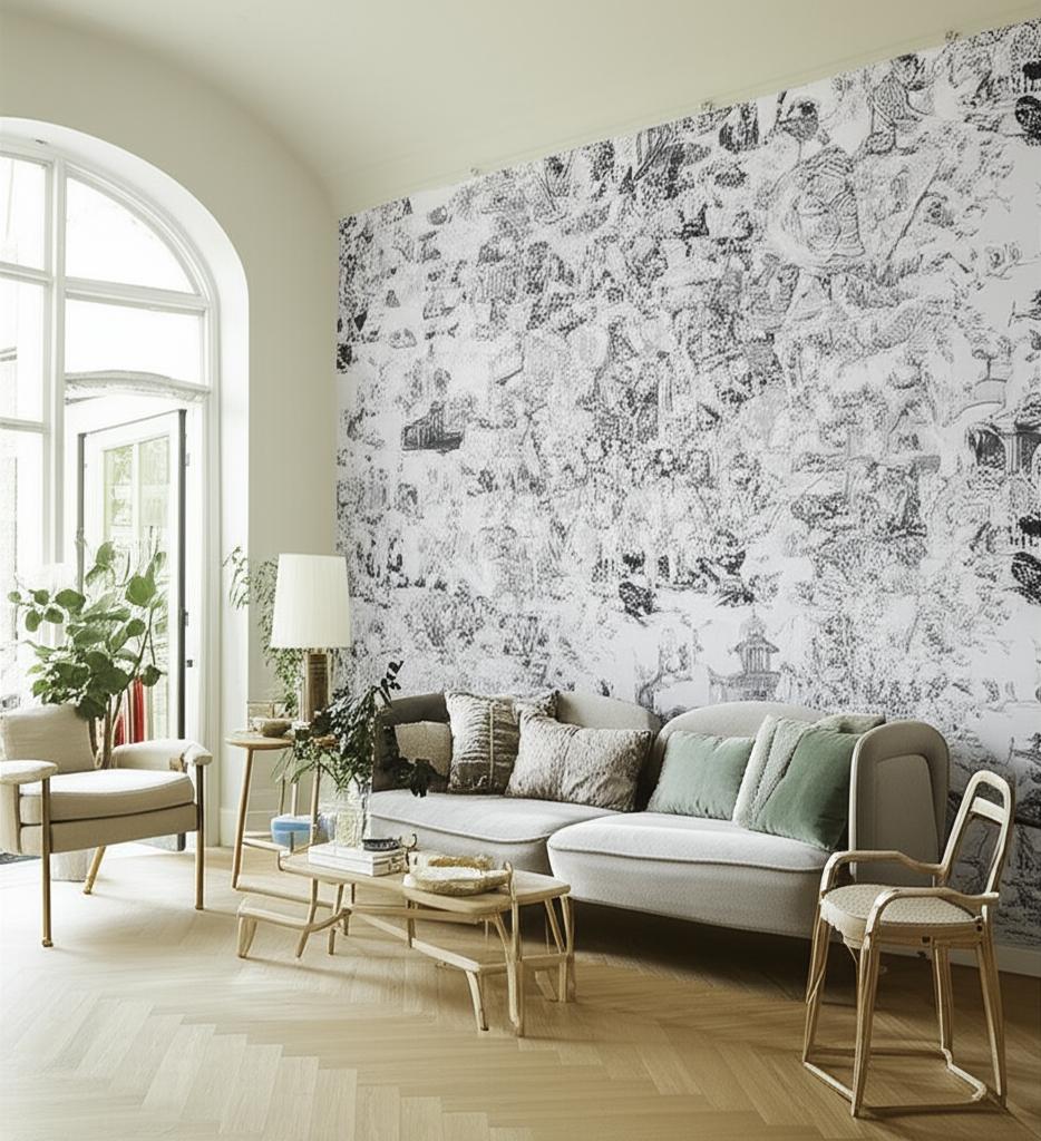 Chinois Smoke by Schumacher Scenic Chinoiserie Wallpaper – Schumacher 5007000
