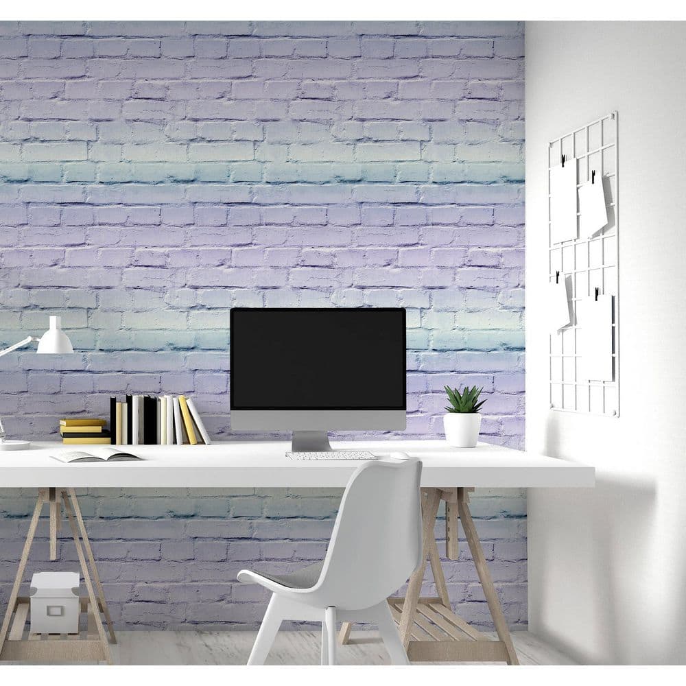 Winifred Ombre Brick Lavender by Arthouse Wallpaper – Brewster Home Fashions AH909707