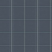 Auberge Dark Blue by Chesapeake Plaid Wallpaper – Brewster Home Fashions 4169-27605