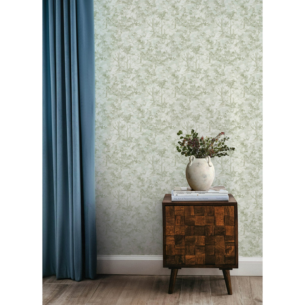 Thicket Sage by Chesapeake Forest Wallpaper – Brewster Home Fashions 4169-83109