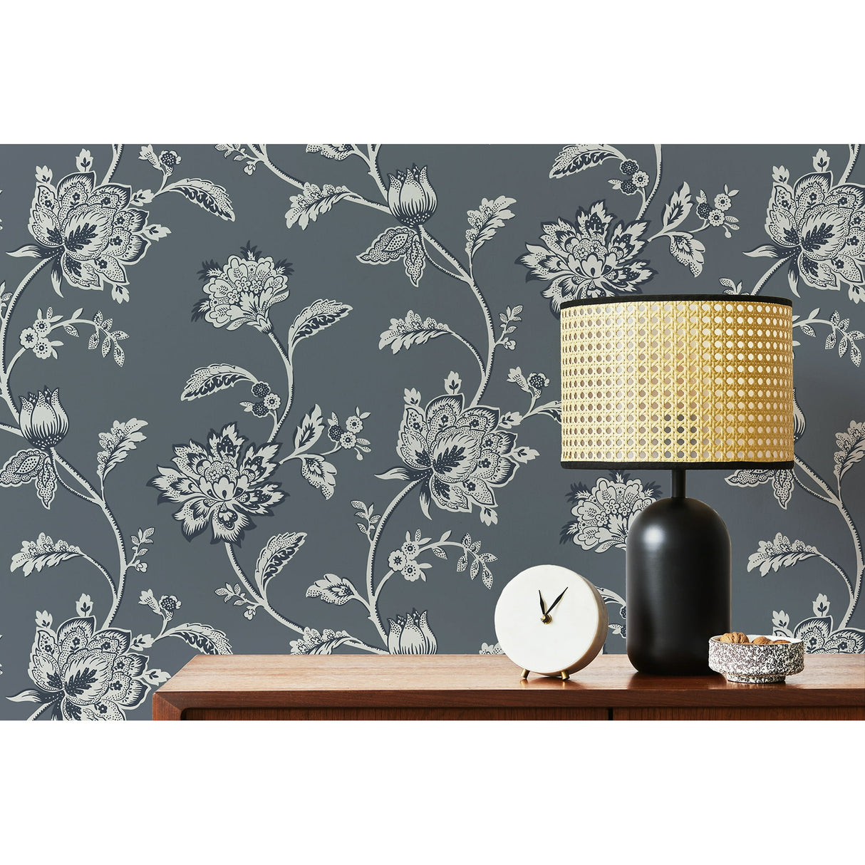 Juliette Blue by Fine Decor Jacobean Wallpaper – Brewster FD43453