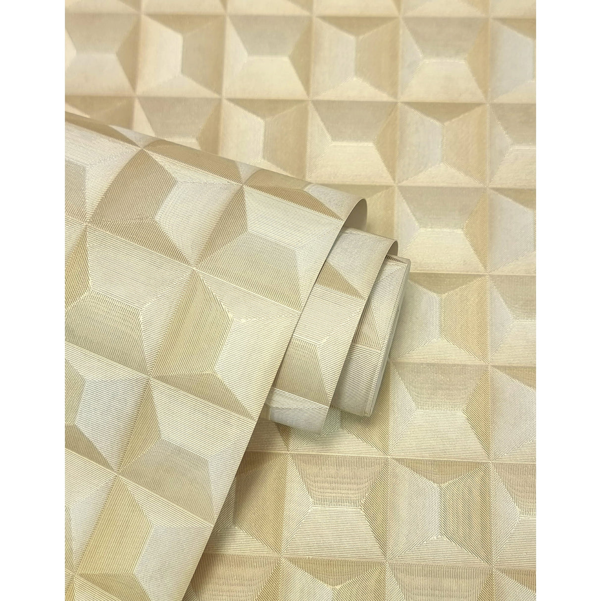 Romero Gold by Fine Decor 3D Geometric Wallpaper – Brewster Home Fashions M95685