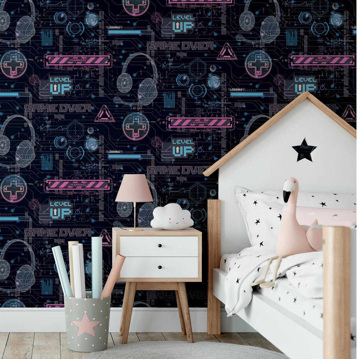 Casper Pink by Arthouse Gamer Wallpaper – Brewster Home Fashions AH923803