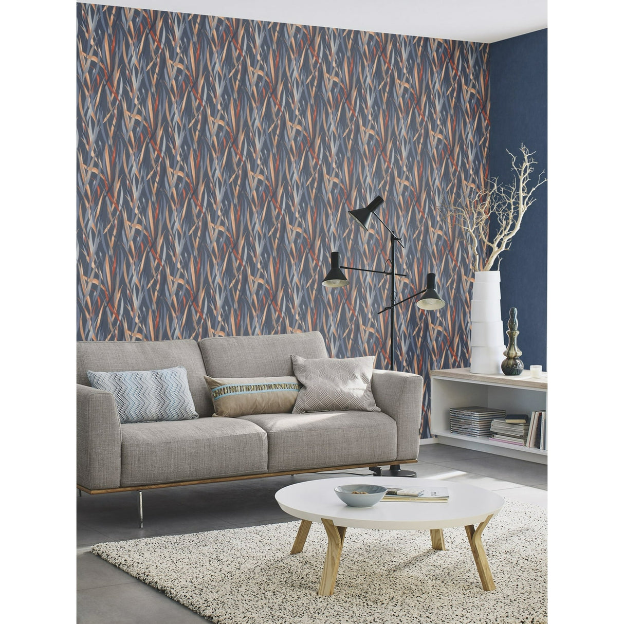 Sway Blue by Rasch Botanical Wallpaper – Brewster RH330236