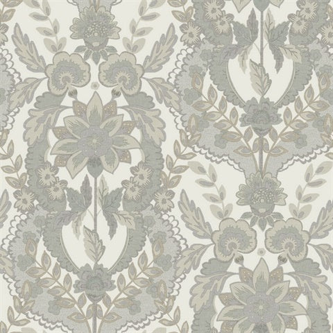 Collins Light Blue Damask Wallpaper by A-Street Prints, Chris Loves Julia collection (SKU 4173-27655)