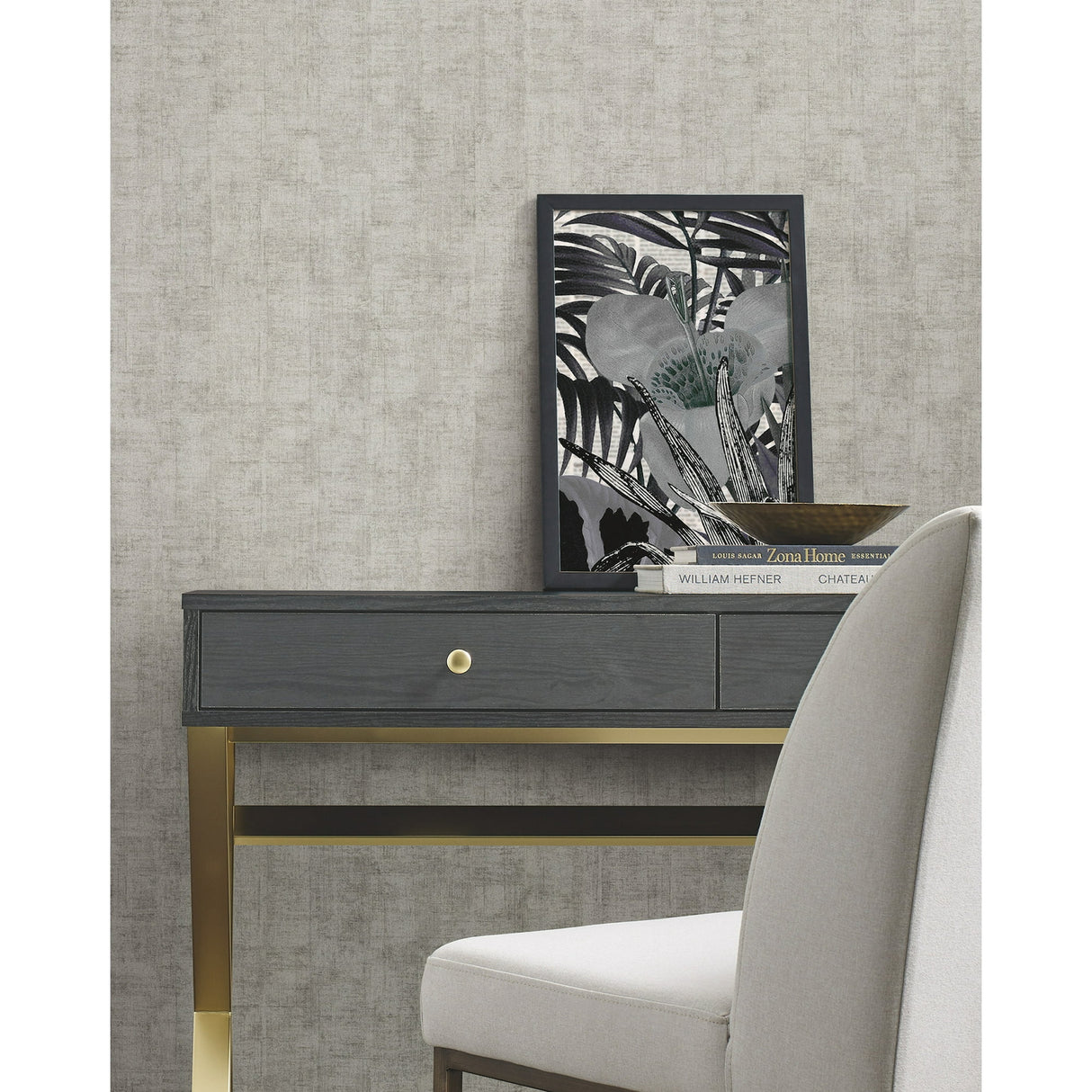 Costello Pewter by Warner Distressed Wallpaper- Brewster 4178-4406