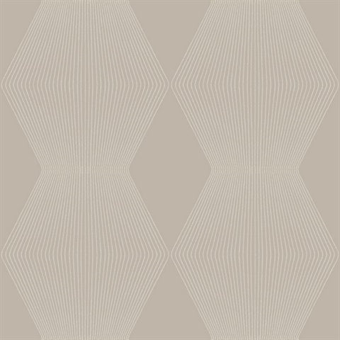 Diamond Legacy Taupe Wallpaper MX9632 geometric pattern
