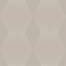 Diamond Legacy Taupe by Ronald Redding Geometric Wallpaper- York Designer Series MX9632