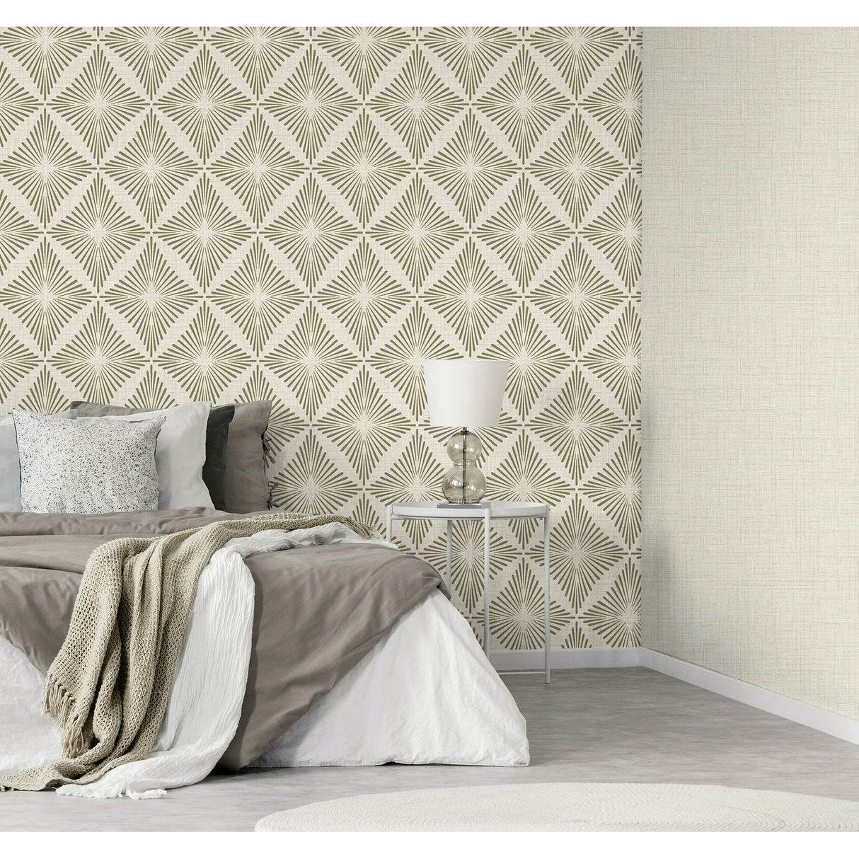 Denver Neutral by Fine Decor Starburst Vinyl Wallpaper – Brewster Home Fashions FD43749