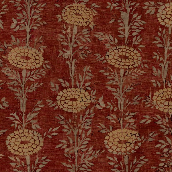 French Marigold Red & Gold wallpaper by Ronald Redding, pattern ZA8019