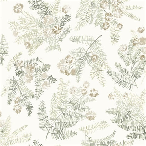 Frith Green Botanical Wallpaper by Chesapeake