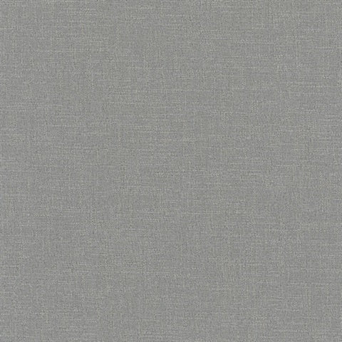 Highland Tweed Dark Grey Faux Fabric Wallpaper by Antonina Vella