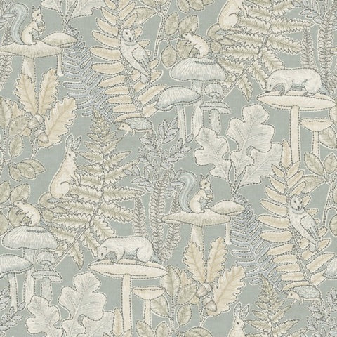 Holt Seafoam Woodland Wallpaper by Chesapeake – 4169-83104