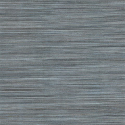 Lorn Blue Faux Grasscloth Wallpaper by Warner, 27 in x 27 ft roll