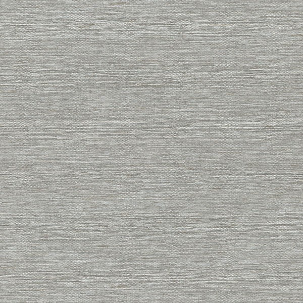 Mae Slate Faux Grasscloth Wallpaper sample in grey, 54 in wide commercial vinyl