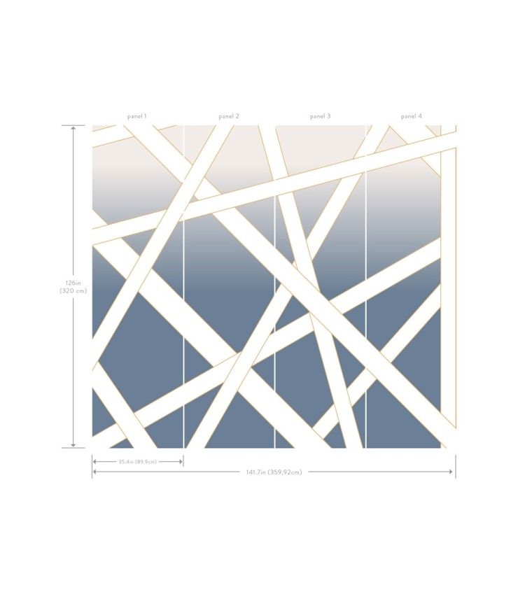 Nastri Shade Blue by Missoni Wall Mural – York Designer Series MI10581M