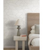 Suite Style Fog by York Wallcoverings Geometric Wallpaper- York Wallcoverings MT5625