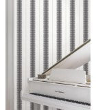 Tandem Stripe Black by Ronald Redding Stripe Wallpaper – York Designer Series MX9615