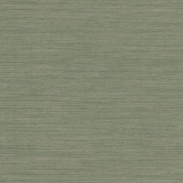 Nira Green Fabric Weave Wallpaper by Warner, textured fabric-look vinyl