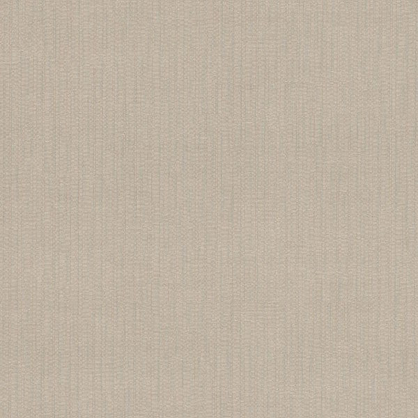 Close-up of Warner Orson Khaki Ribbed fabric backed vinyl wallpaper texture in neutral khaki.