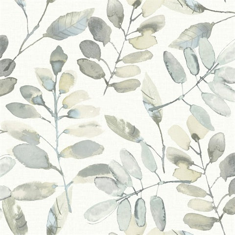 Chesapeake Pinnate Grey Leaves Wallpaper 4169-13905
