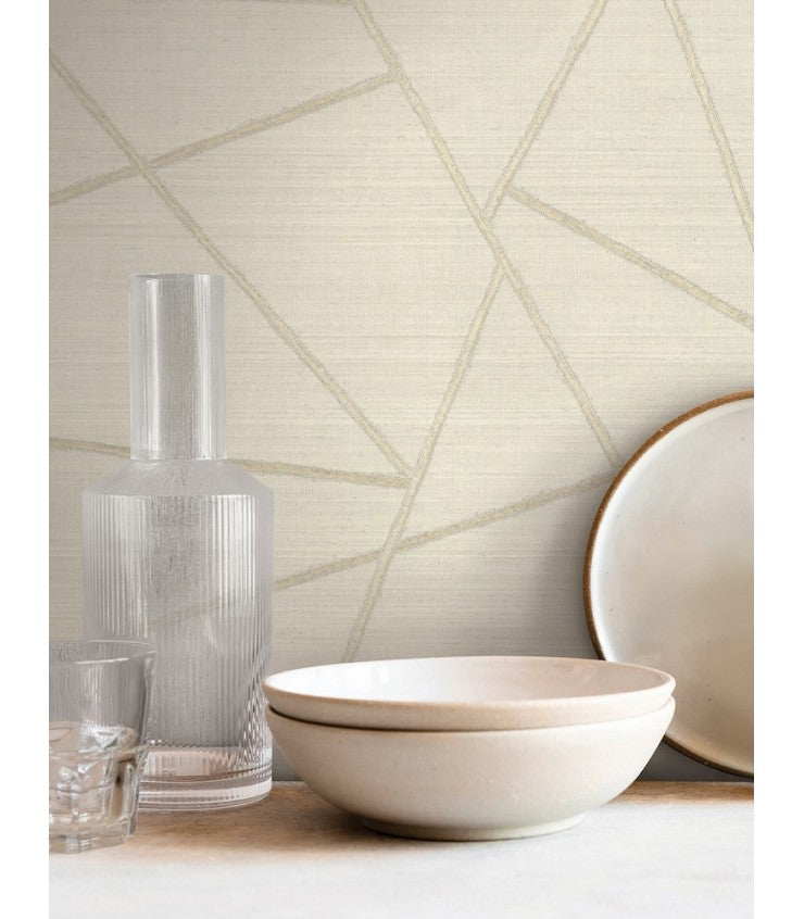 Lisle Ivory by York Wallcoverings Geometric Vinyl Wallpaper – York Wallcoverings SI6823
