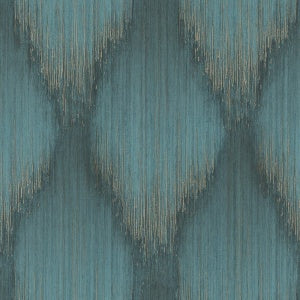 Starfall Sapphire by Antonina Vella Metallic Ikat Wallpaper – York Designer Series MA35808