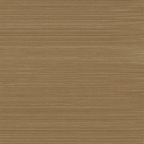 Tailored Abaca Ochre Gold grasscloth wallpaper with horizontal striations