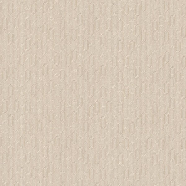 Wesley Champagne chain geometric textured commercial vinyl wallpaper, 54 inch wide fabric-backed vinyl in neutral champagne.