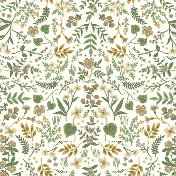 Wildwood Linen Peel & Stick Floral Wallpaper by Rifle Paper Co., York Wallcoverings PSW1625RL