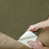 RuSuede Olive Green Peel & Stick Wallpaper with Suede-Inspired Fabric Texture - NuWallpaper RPS6153
