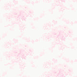Champagne Harbor Pink Dream floral wallpaper by LoveShackFancy for A-Street Prints, pink roses and garlands on light ground, AST6445