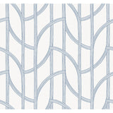 Salvo Navy Curved Contours Wallpaper by A-Street Prints roll and pattern