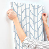 Salvo Navy by A-Street Prints Curved Contours Wallpaper – A-Street Prints 4172-82010