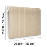 Cording Stripe Sienna by York Wallcoverings Vinyl on Non Woven Wallpaper – York Wallcoverings SI26122